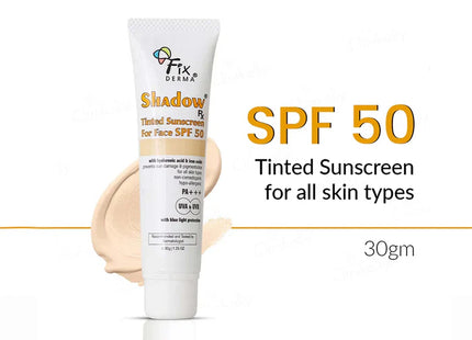 Fixderma Shadow Tinted Sunscreen For Face SPF 50 30G