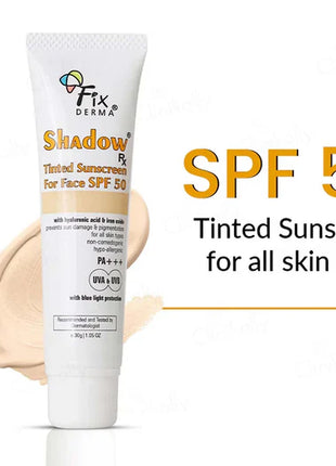 Fixderma Shadow Tinted Sunscreen For Face SPF 50 30G