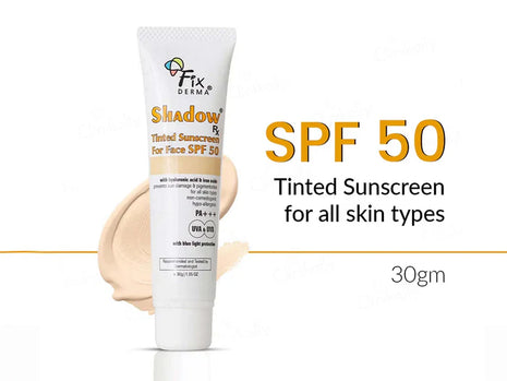 Fixderma Shadow Tinted Sunscreen For Face SPF 50 30G