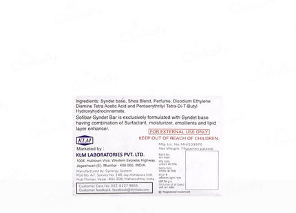 Klm Sofibar Syndet Bar Soap