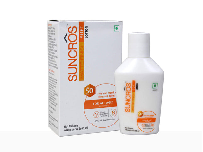Suncros Matte Finish Soft Lotion SPF 50+ PA+++ 60ml