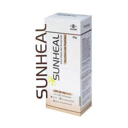 Sunheal Ultra Matte Gel Sunscreen 50gm Oil Free SPF 50+ PA++++ BOMBERO (For External Use) KarissaKart