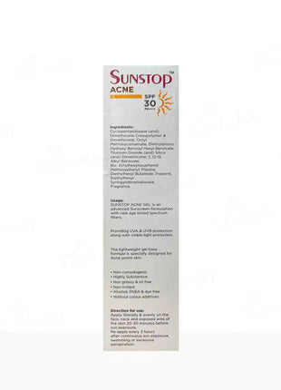 Sunstop Acne Gel Spf 30  30 gm