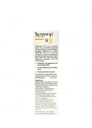 Sunstop Spf 19 Cream 60 Gm