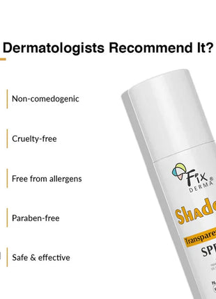 Fixderma Shadow Rx Transparent Spray Sunscreen 50ml