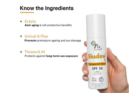 Fixderma Shadow Rx Transparent Spray Sunscreen 50ml
