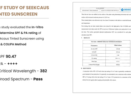 Seekcaus Tinted Sunscreen Gel SPF 50 PA++++