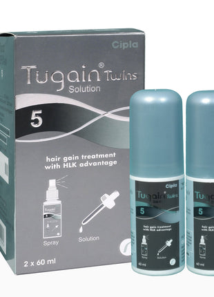 Tugain Twins 5% Solution 60ml pack of 2