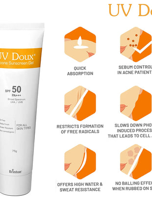 UV Doux sllicone sunscreen spf 50 gel 75g