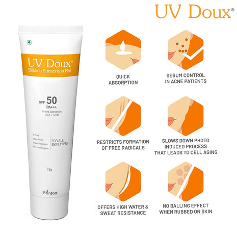 UV Doux sllicone sunscreen spf 50 gel 75g