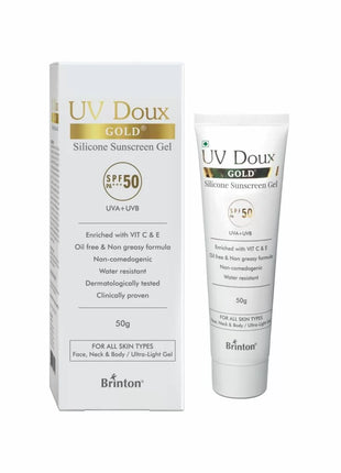 UV Doux gold sillicone sunscreen spf50 gel 50g