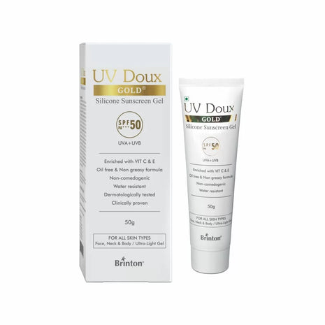 UV Doux gold sillicone sunscreen spf50 gel 50g