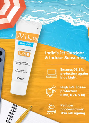 UV Doux blue light sunscreen spf50 gel 50g