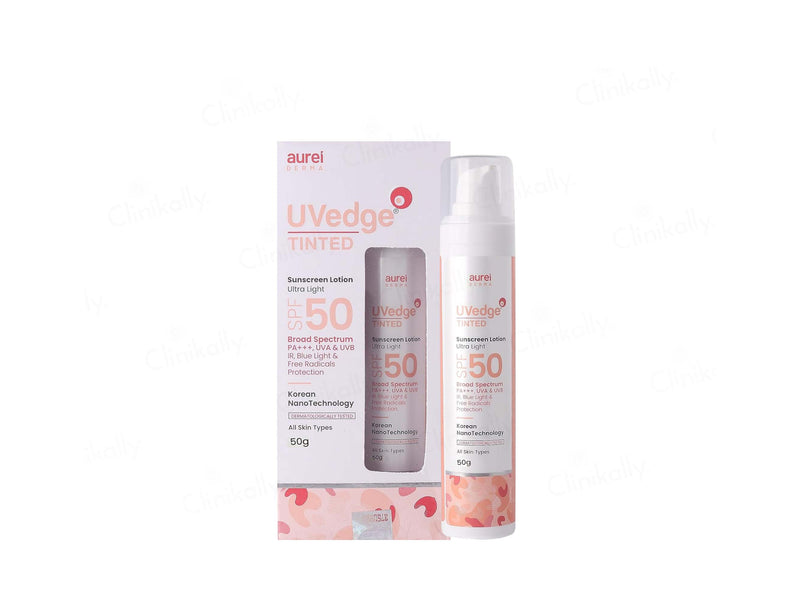 Uvedge Tinted Susncreen spf 50 lotion 50gm