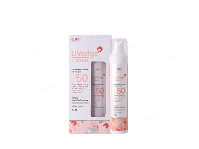 Uvedge Tinted Susncreen spf 50 lotion 50gm