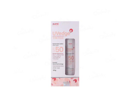 Uvedge Tinted Susncreen spf 50 lotion 50gm