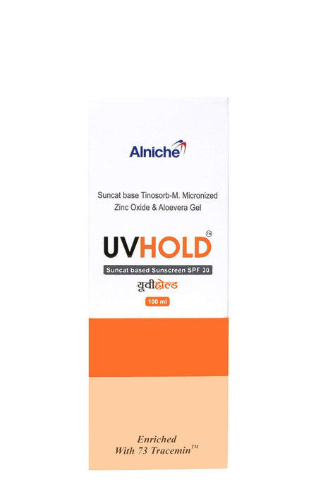 Uvhold Suncate Based sunscreen SPF 30 with Suncate base Tinosorb-M. Micronized Zinc Oxide & Aloevera Gel (1) KarissaKart