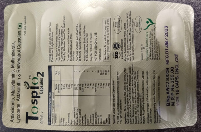 Tospio2 Capusles 1*10 STRIP pack of 3