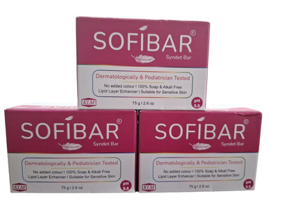 NEW Sofibar syndet bar 75g pack of 3