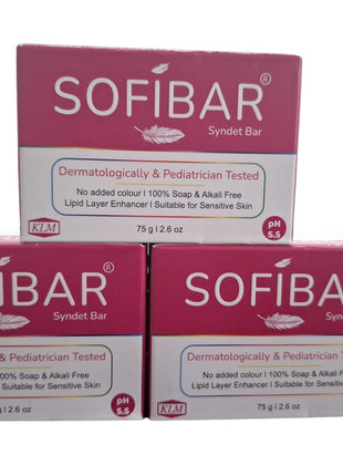 NEW Sofibar syndet bar 75g pack of 3