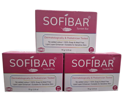 NEW Sofibar syndet bar 75g pack of 3