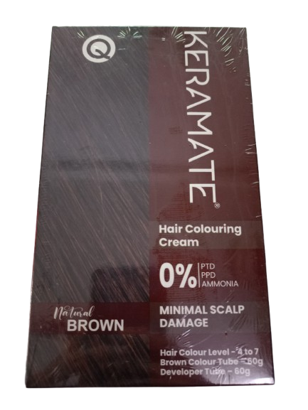 Klm keramate hair colouring cream natural brown 60gm