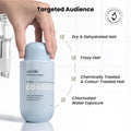 Anable D-Calm Conditioner targeted audience for dry frizzy chemically treated colour treated and chlorinated water exposed hair