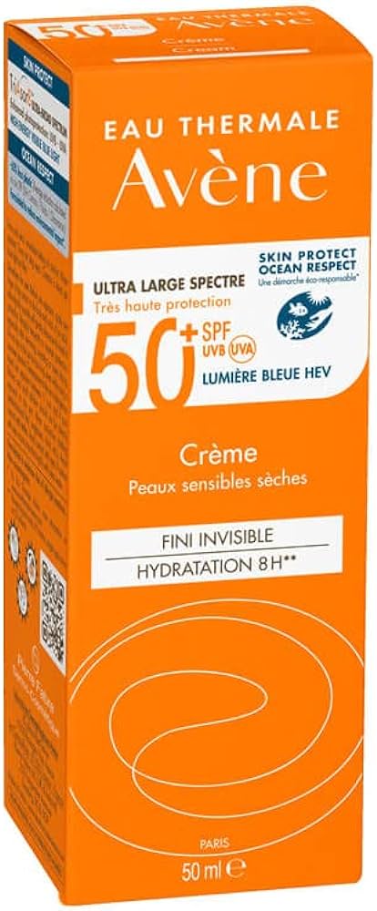 Avene EAU thermale sunscreen spf 50 cream 50ml pack of 2