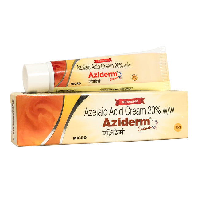 Aziderm 20% Cream 15 g tube and box