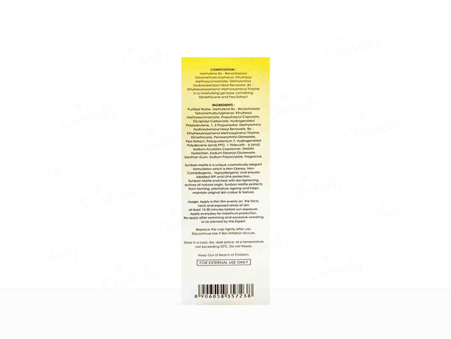 H & H Sunban matte gel spf 30+ Sunscreen 75g