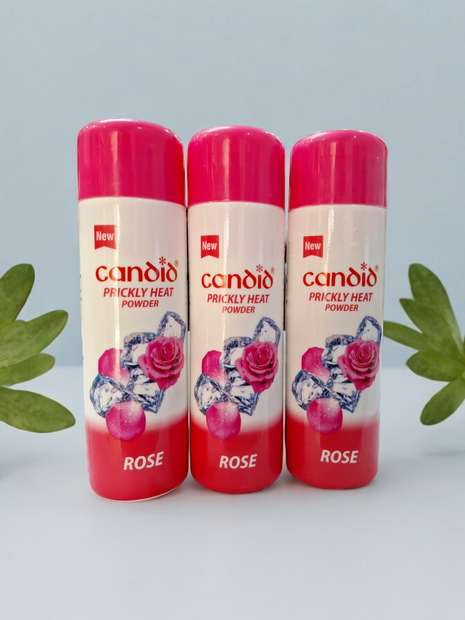 Candid prickly heat powder rose 120gm Pack of  3 |glenmark