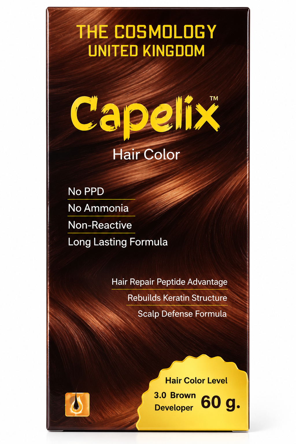 Capelix Hair Color 3.0 Brown front packaging