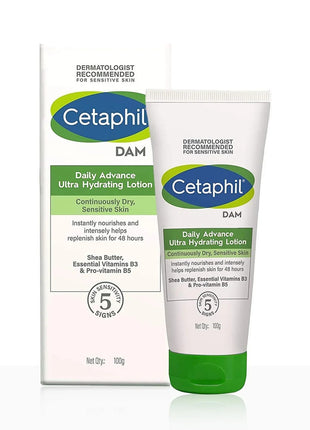 Cetaphil DAM Daily Advance Ultra Hydrating Lotion for Dry, Sensitive Skin 100gm