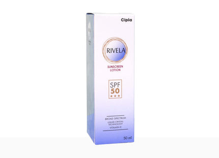 Rivela Sunscreen Lotion SPF 50 | 50 ml | Cipla