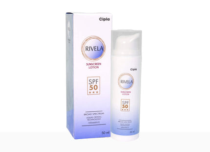 Rivela Sunscreen Lotion SPF 50 | 50 ml | Cipla