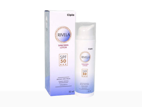 Rivela Sunscreen Lotion SPF 50 | 50 ml | Cipla