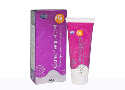 Ekran aqua gel broad spectrum sunscreen gel spf 30+ UVA/UVB, PA+++ protection 50 gm | klm