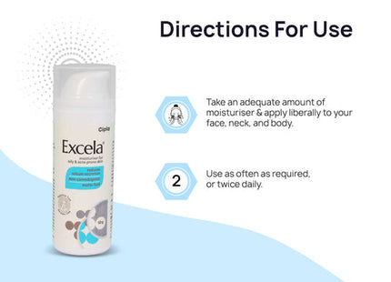 Excela Moisturiser for Oily & Acne Prone Skin 50 Gm | Cipla