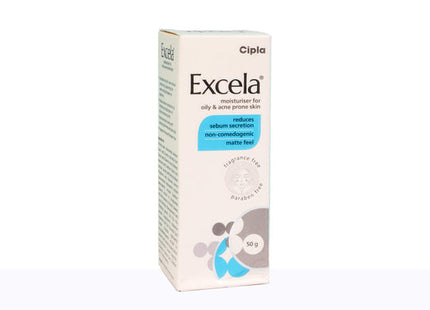 Excela Moisturiser for Oily & Acne Prone Skin 50 Gm | Cipla