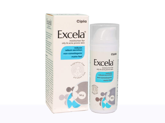 Excela Moisturiser for Oily & Acne Prone Skin 50 Gm | Cipla