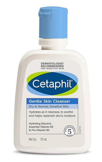 Cetaphil Face Wash Gentle Skin Cleanser for Dry to Normal, Sensitive Skin, 125 ml.