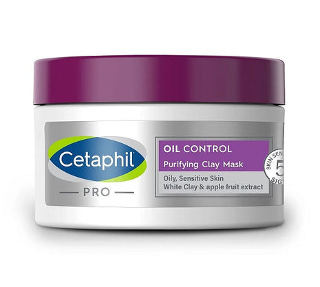 Cetaphil Pro Oil Control Face Purifying Mask, Amazonian White Clay Mask - Reduce Excess Oil and Shine for Matt Skin Finish for Acne Prone Skin, 85g