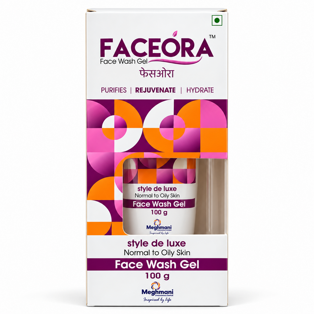 FACEÓRA Face Wash Gel 100 g front packaging for normal to oily skin