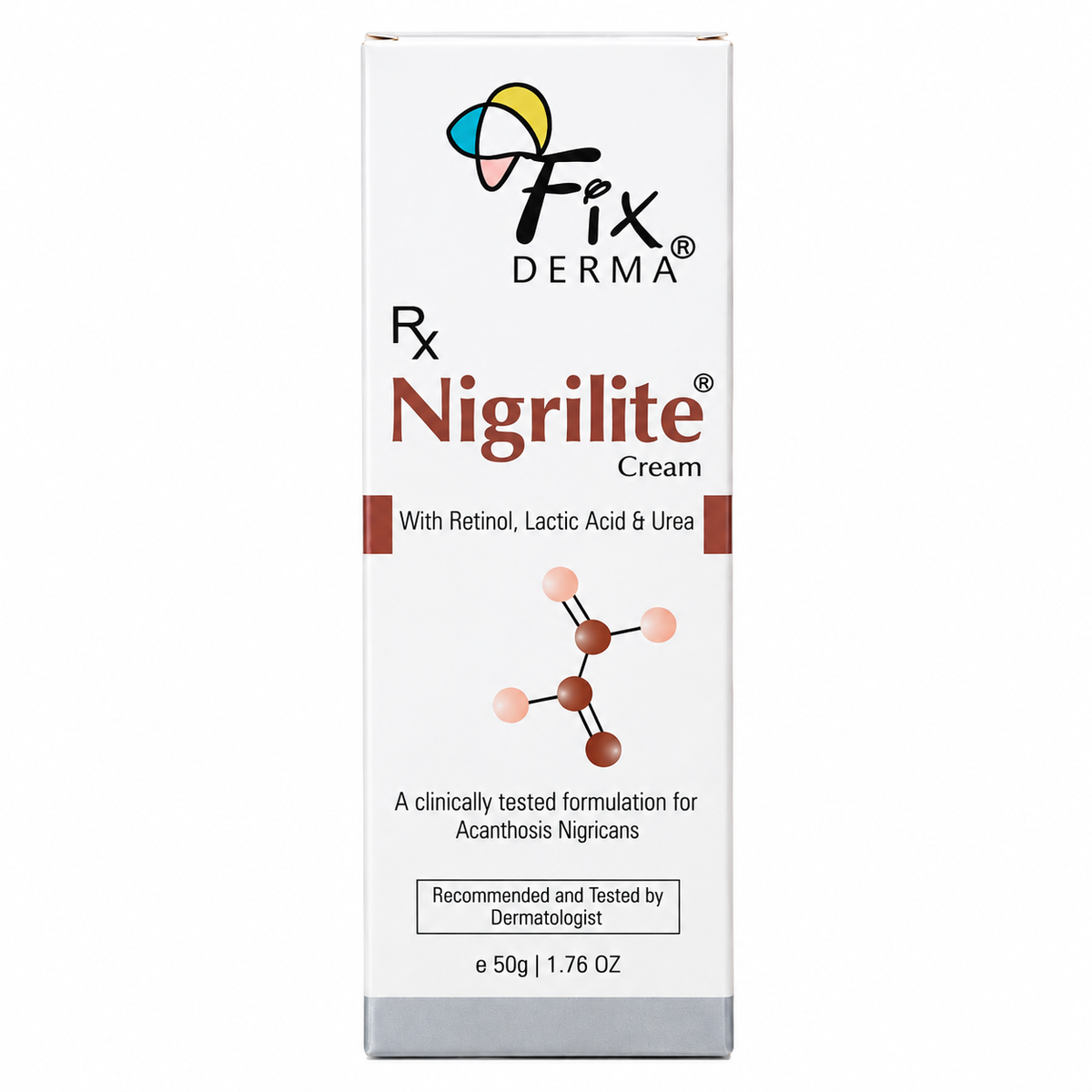 Fixderma Nigrilite Cream 50g front product image on white background