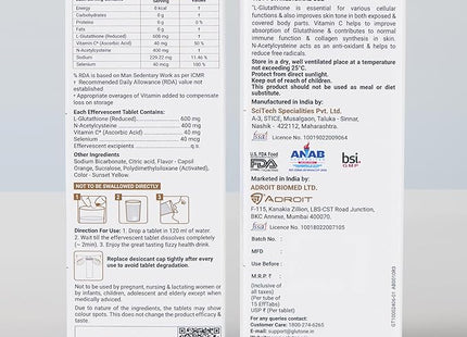 glutone tablets side effects