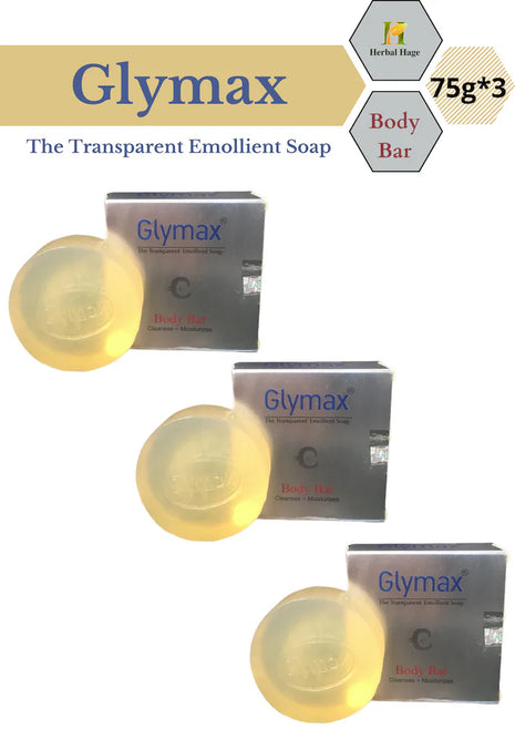 Glymax soap 75g pack of 3