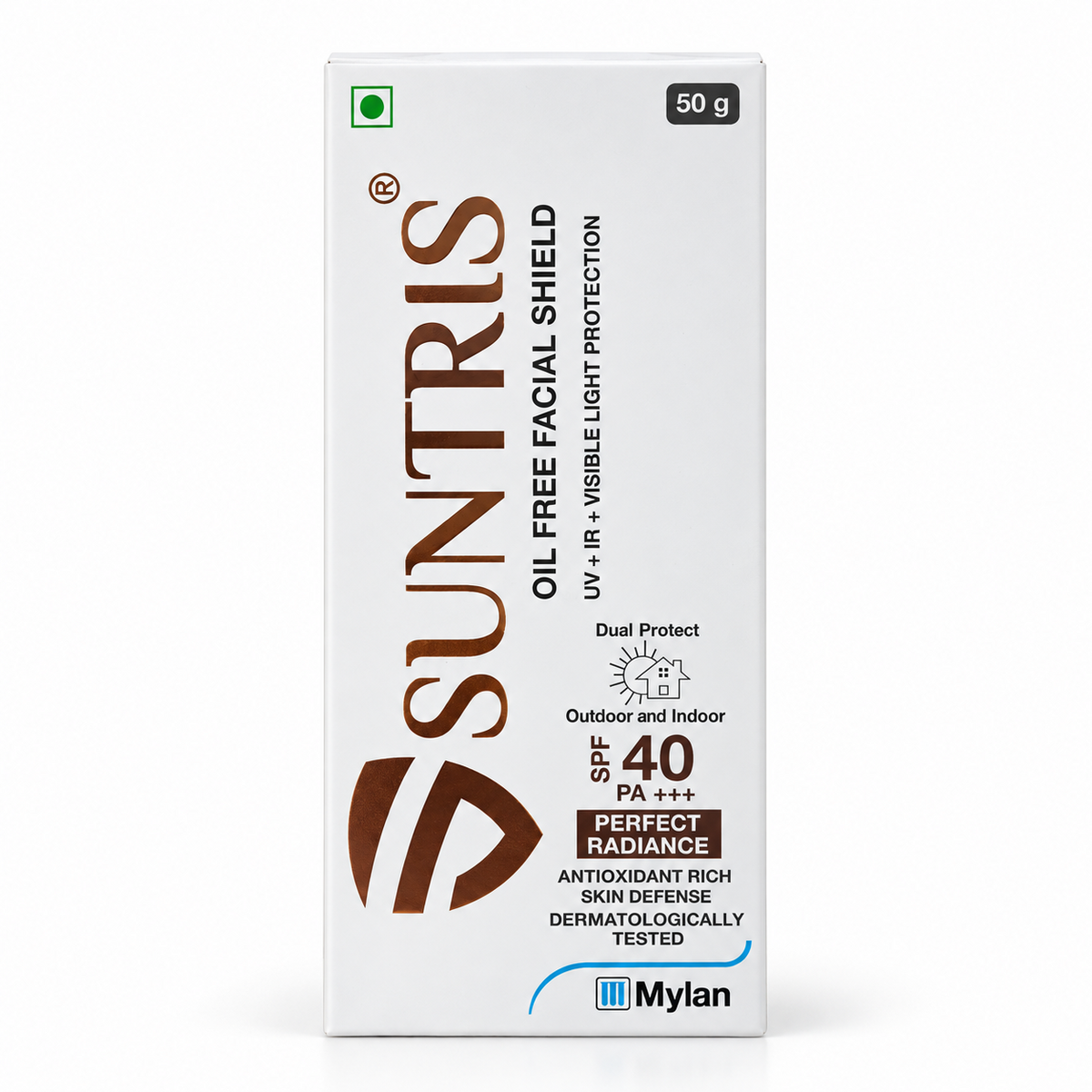SUNTRIS Oil Free Facial Shield SPF 40 PA+++ sunscreen 50 g front packaging