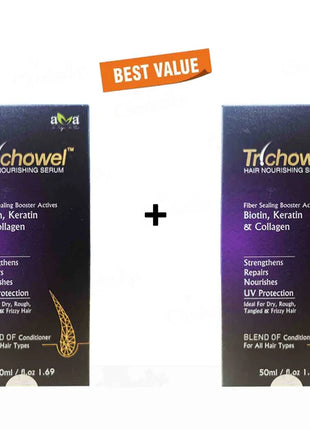 Trichowel Hair Nourshing Serum 50Ml pack of 2