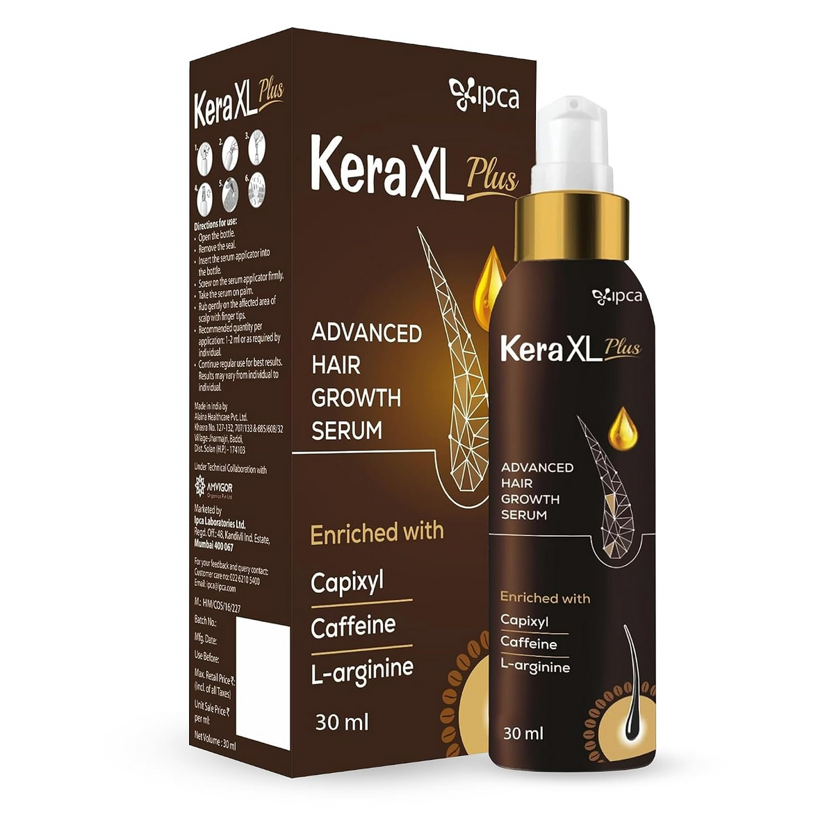 KeraXL Plus Advanced Hair Growth Serum 30ml product and box