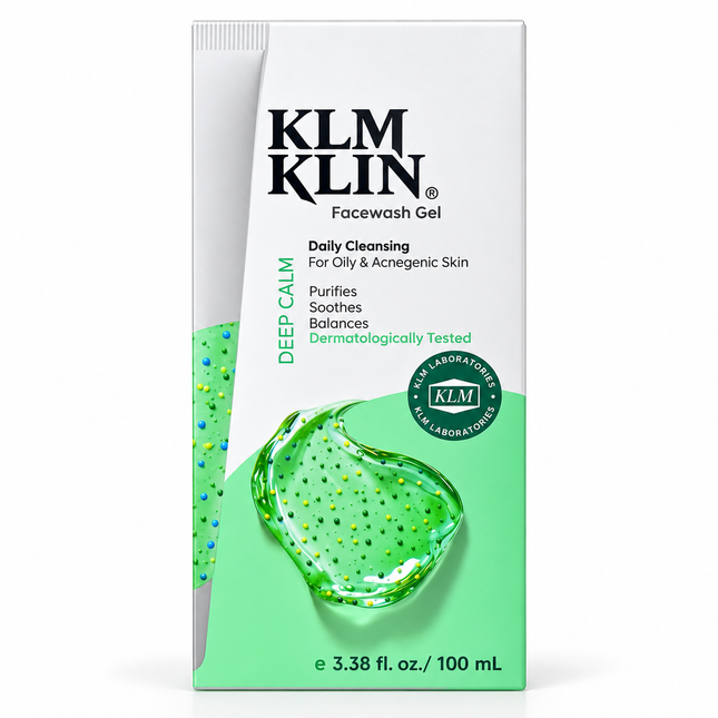 KLM KLIN Facewash Gel 100 mL single pack front product image